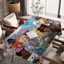 Toca Boca Toca Life World Rectangle Waterproof Tablecloth Party Decor Farmhouse Kitchen Dining Table Cloth Wedding Decorations 90x140cm