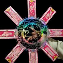 Anime Card Captor Cosplay Kinomoto Sakura Magic Circle Clow Card Tarot Turntable Funny Toy Halloween Party Accessoies Prop 20cm