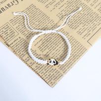 Panda Black White Handmade Braided Bracelet Brave Red String Woven Bracelet Adjustable Fashion Wristband Jewelry Gift balta
