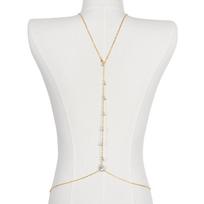 Dress Charm Drop Crystal Body Chain Zinc Zinc Alloy Rhinestone Chest Chain  Female Lady Girl