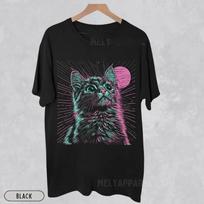 Psychedelic Cat Shirt Trippy Streetwear Vaporwave Aesthetic Comfort Colors Unise 2XL