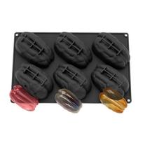 6-Cavity Walnut and Silicone Food Grade for Baking Chocolate Resin DIY one size