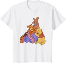 Hot Fashion Casual Disney Winnie The Pooh Hundred Acre Kanga Roo Group Hug T-Shirt S-4XL Four Seasons M