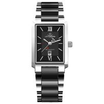 Op Quality Custom Design Stainless Steel & Ceramic Sport Fashion Ladies Watch with Pointer Dial and Watch Box Steel band with Ceramic link