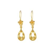 2021 New Flower Drop Tassel Long Earrings Brass  Gold-Plated Wedding Jewelry