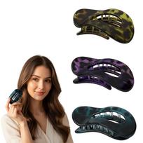 ANNA CREATIONS 3 Pcs French Concord Hair Claw Clips Flat Barrettes & Duckbill Clutchers Strong Hold Hair Accessories for Women & Girls