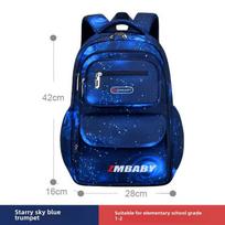 Refrigerator-Style Opening Schoolbag with Large Capacity for 1st-6th Grade Boys Gray Trumpet pilka spalva