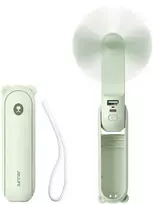 Mini ventiliatorius Jisulife Rankinis ventiliatorius Life8 Nešiojamas USB ventiliatorius su išorinės baterijos funkcija 2000mAh ir žibintuvėliu - žalias