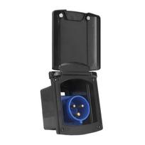 32A 220V‑250V RV External Power Outlet Box 3 Pin Plug Socket Waterproof Embedded Mounting for Campers Trailer