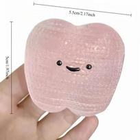 Squishy Teeth Fidget Toy Cube Anti Stress Squeeze Toy Kids Adults Party Gifts Slow Rise Toy Autism ADHD Sensory Anxiety Therapy šviesiai rausvos spalvos