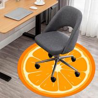 1pc orange slice Round Chair mat Area Rug - Non-Slip, Floor Mat for Office, Bedroom, and Indoor Decor c1125393 80cm by 80cm