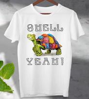 26 Shell Yeah Turtle Tortoise Hilarious Humor Witty T Shirt Unisex Men's Ladies Top Unisex T-Shirt XXL