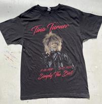 Women's Tina Turner T-Shirt Black Spell-Out Logo M Singer R&B Rock Icon HOF 80s 4XL