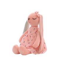 Kawaii Long Ear Bunny Plush Toy With Tutu Dress Soft Stuffed Rabbit Doll Sleeping Companion Gift For Girls