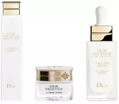 Set Christian Dior: Prestige Light-In-Baltas, Illuminating, Serum, For Face, 30 ml + Prestige Light-In-Baltas, Illuminating, Kreminis, For Face, 30 ml + Prestige L’Oleo-Essence Lumiere, Brightening, Peeling Lotion, 15 ml