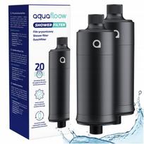 AquaFloow dušas filtrs melns 20 ūdens filtrēšanas slāņu - 2 gab.