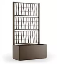 Stefanplast Gėlių dėžutė su grotelėmis Ethica 80x36x140cm ruda