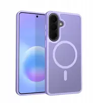 „Crong Hybrid“ matinis magnetinis „MagSafe“ dėklas, skirtas „Samsung Galaxy A57“ (levandų spalvos)