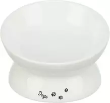 Trixie ergonomiškas šunų dubenėlis, keraminis, 0,35 l/o 17 cm, baltas