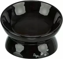 Trixie ergonomiškas šunų dubenėlis, keraminis, 0,35 l/o 17 cm, juodas