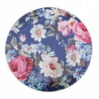 Keraminė desertinė lėkštė mėlyna gėlėmis rožėmis 20 cm 1 vnt., 20 cm