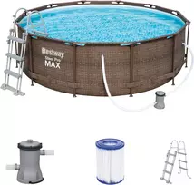 Bestway rėminis baseinas Steel Pro Max su filtru, kopėčiomis ir pompa, apskritas, 366 x 100 cm