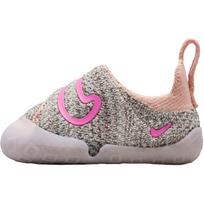 Nike Swoosh 1 Low top Toddler Shoes Heather Gray Pink Infant And Toddler FB3244-104 18.5