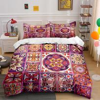 Geometric Floral Mandala Bedding Set Bedding set (1 duvet cover, 2 pillowcases, duvet not included) 135x200cm