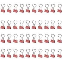 40 Pcs Paper Clips Heart Shape Binder Clips Bill Clips Foldback Clips Money Paper Clamps Document Clips for School mėlyna