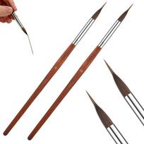 Pack of 2 Fine Liner Brushes Nylon Hair Precisions Painting Tools Plastic Body Assorted Colors For Various Artwork 1