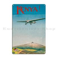Keny Vintage Travel Poster Metal Sign Plaques Customized Cinema Bar Mural Tin Sign Poster 20x30cm（7.8x11.8inch）