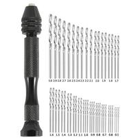 49PCS New Portable Practical Twist Drill Bit DIY Tool Hand Model Craft Mold Drilling