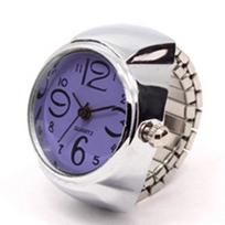 Vintage Gift Fashion Digital Watch Round Quartz Finger Rings Elastic Stretchy Rings Ring Watch