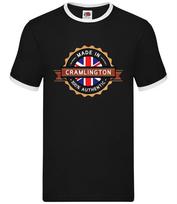 Made In Cramlington - Mens Ringer - Town Hometown Born In Northumberland L