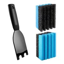 Kitchen Cleaning Sponge and BBQ Grill Scraper Set - Scrub Pad with Stainless Scraper for Cookware One Size