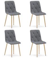 LIBRA chair - dark gray fabric / wood color legs x 4
