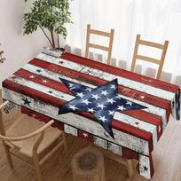 American Wood Topic Rectangle Tablecloth for Table Decor Kitchen Dining Waterproof Reusable Tablecloths for Table Indoor Outdoor 90x140cm