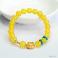 2026 Ximang Agate Bracelet Canary Stone Four-leaf Flower Female Accessories Live  Generation S4070803 Multi size about 8mm