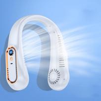 Portable USB Charging Rechargeable Fans Bladeless Neck Wearable Outdoor Camping Folding Fans Five Battery for Car Made Plastic USB