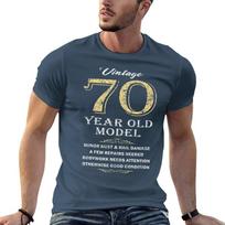 70-ojo gimtadienio juokinga dovana T-shirt Didelio dydžio Kasdienis dėvėjimas T-shirt S black