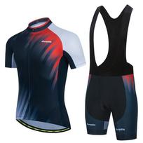 Mens Summer Cycling Jersey Bib Shorts Set Breathable Polyester Bike Riding Outfit Road MTB XXS