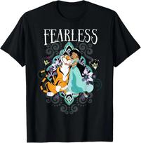 Hot Fashion Casual Disney Aladdin Jasmine and Rajah Fearless T-Shirt S-4XL Four Seasons XL
