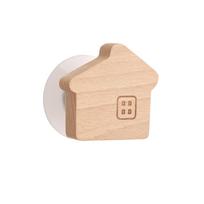 Japanese Wood Adhesive Hooks, Cute No-Drill Wall Hooks for Hanging Coats, Towels, Keys - Home Decor one size