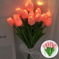 10/15 vnt. Dirbtinės liuminescencinės tulpės Naudojamos šeimos sodo dekoravimui kaip vestuvių gimtadienio dovana Pink 10pcs black