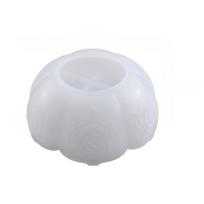 1PC Diy Crystal Drop Glue Epoxy Resin Rose Lotus Storage Bowl Mirror Silicone Mold