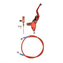 Motorcycle Brake Clutch with Cable Kit 6 Angle Adjustable Universal for 7 8in 22mm HandlebarOrange