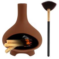 Elegant Ceramic Palo Santo & Sage Burner with Chimney Incense Burner for Meditation Yoga and Aromatherapy Home Decoration Gift