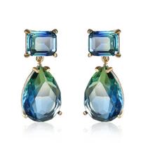 Wedding   Sterling Silver Green Tourmaline Drop Earrings for Women Green Tourmaline Zircon Earrings  Gift