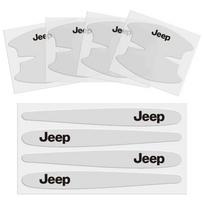 Jeep 8 vnt. TPU automobilio durų rankenėlių plėvelė Anti Scratch Lipdukai Decal Jeep Grand Cherokee Wrangler JK Gladiator Compass Rene