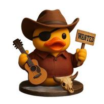 Rock Tribute Duck Figurine Vintage Hand-painted Rock Duck Statue Sculpture Music Studio Ornament Bar Decoration Classic Rocker Gift B